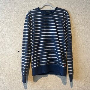 scotch & soda stripe sweatshirt men size M blur pullover Crew neck cotton
